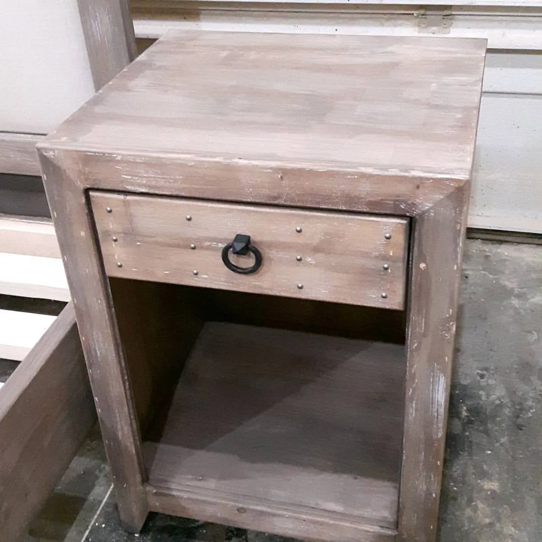 Single custom nightstand with a drawer and open shelf